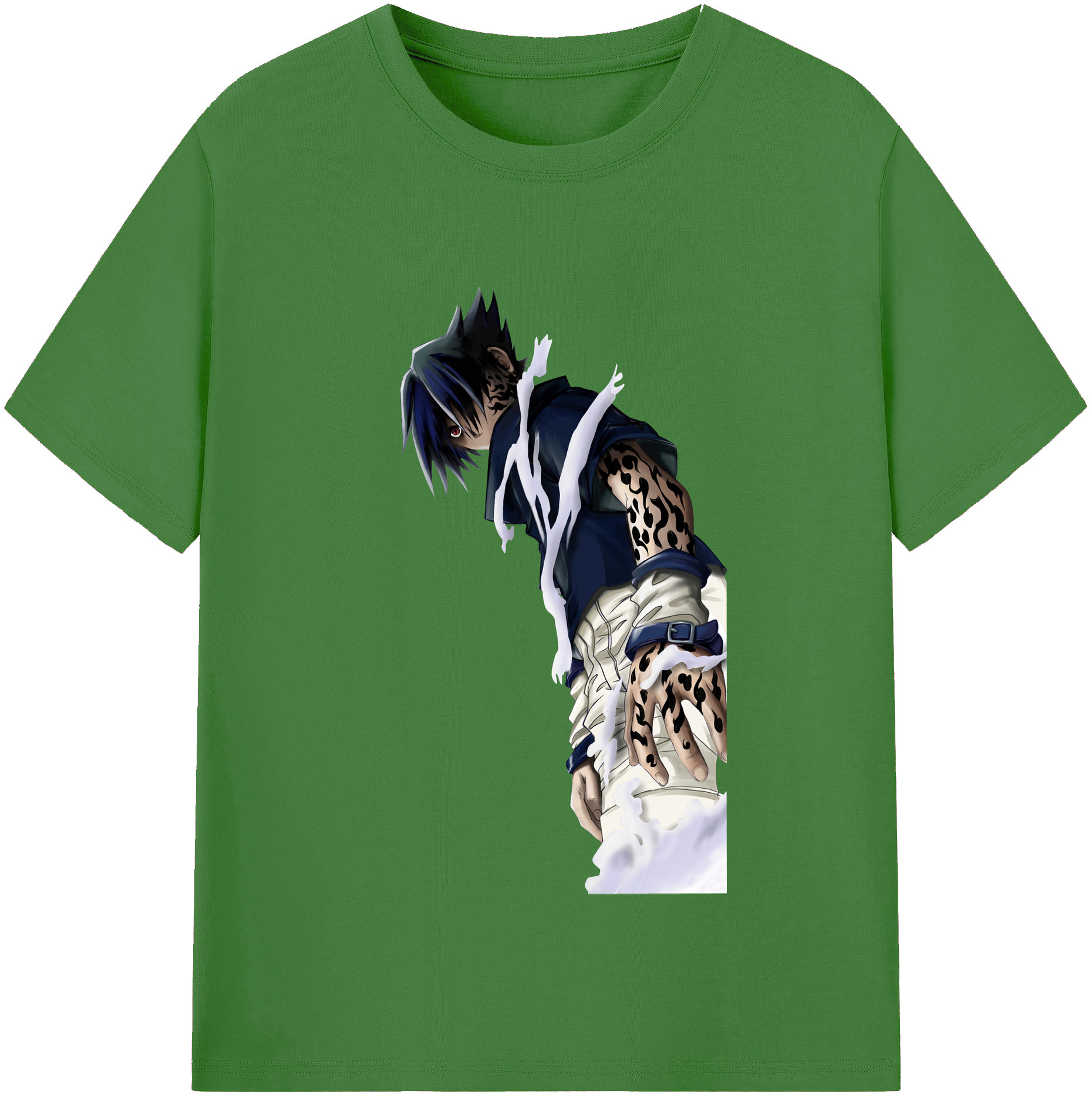 （画像用） NARUTO -ナルト- うちは サスケ Uchiha Sasuke レディースカジュアルプリントTシャツ（綿100％）